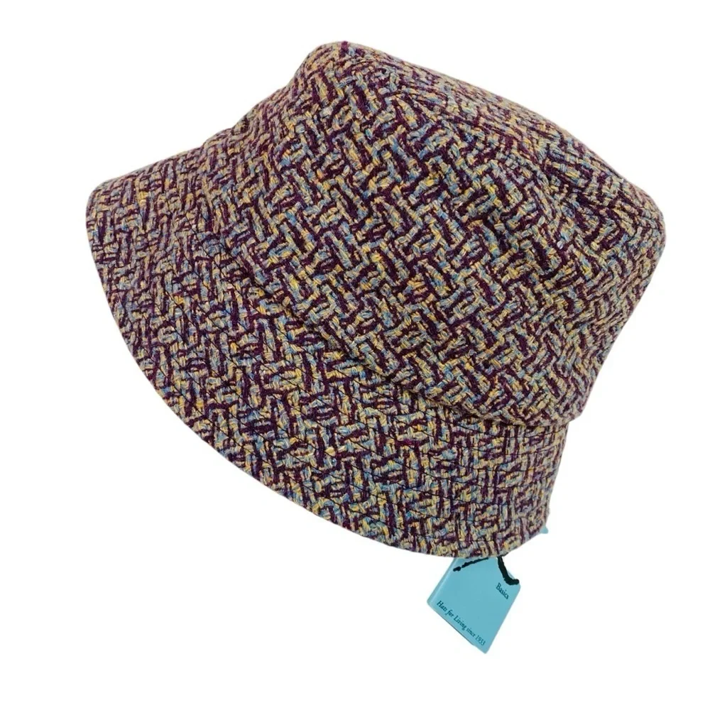 Betmar Wool Blend Bucket Hat W/ Ribbon And Rhinestone Detail OS